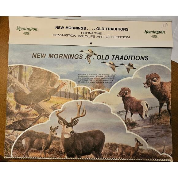 1980s Vintage Remington Dupont Calendar Lot of 3 Hunting & Wildlife Memorabilia - Picture 6 of 10